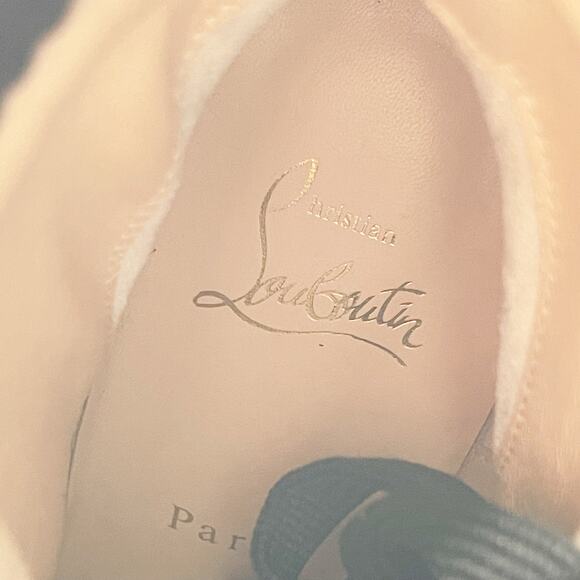 Christian Louboutin En Hiver Black Biker Moto Chunky Lug Sole Boots EU 38.5 - Picture 11 of 11